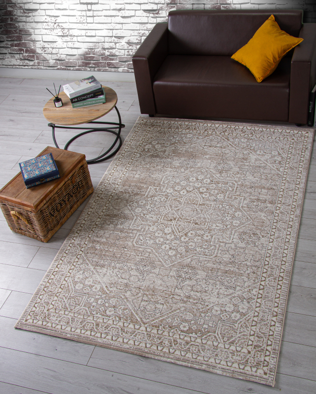 Ковер 04293A - BEIGE FDY / CREAM HB - Прямоугольник