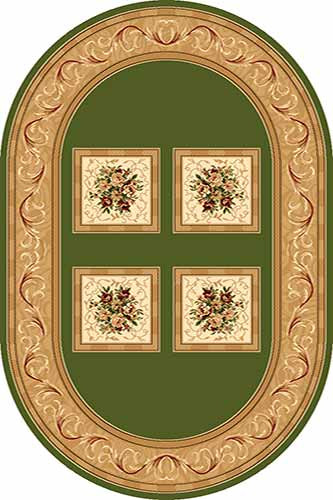 Ковер d065 - GREEN - Овал