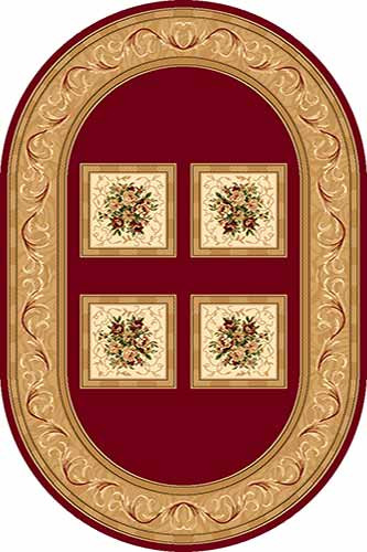Ковер d065 - RED - Овал