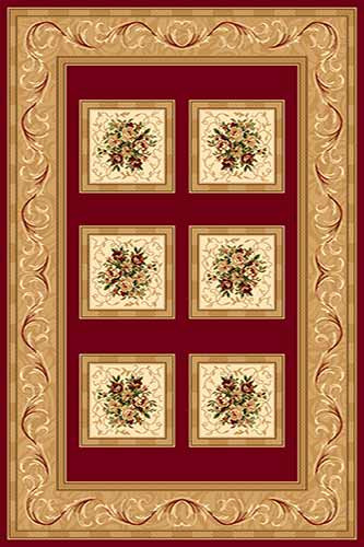 Ковер d065 - RED - Прямоугольник