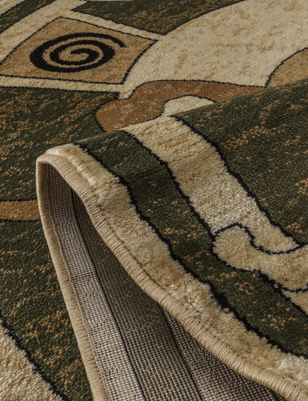 Ковер d077 - CREAM-GREEN - Овал