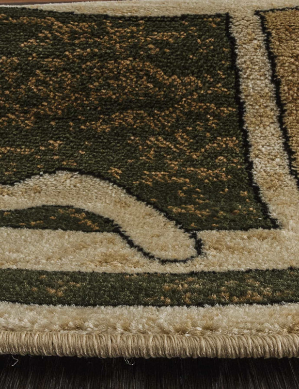 Ковер d077 - CREAM-GREEN - Овал