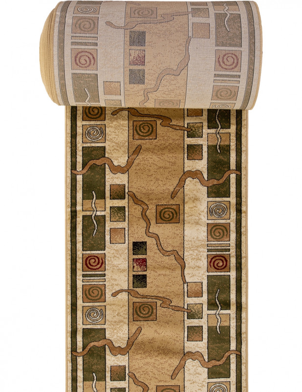 Ковер d077 - CREAM-GREEN - Дорожка