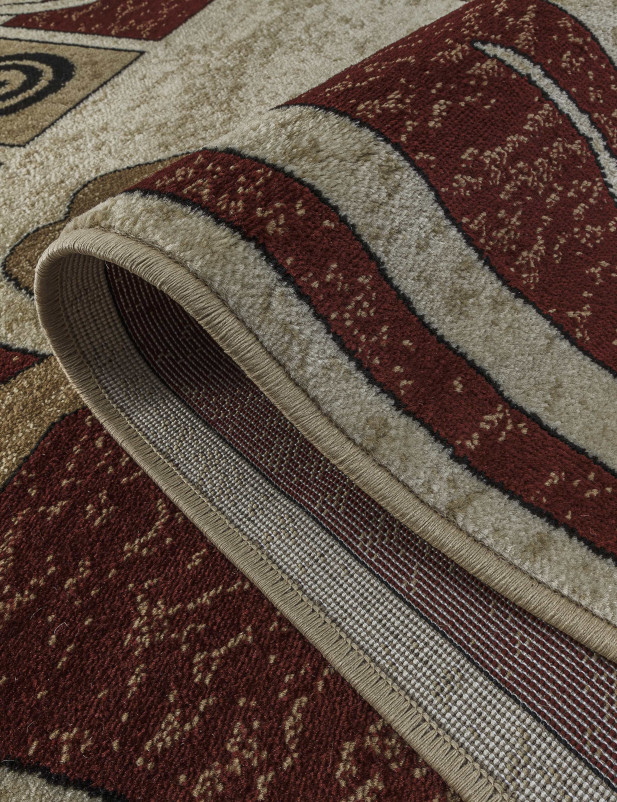 Ковер d077 - CREAM-RED - Прямоугольник