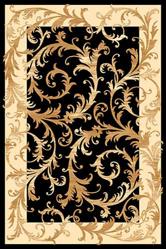 Ковер d156 - BLACK-CREAM - Прямоугольник