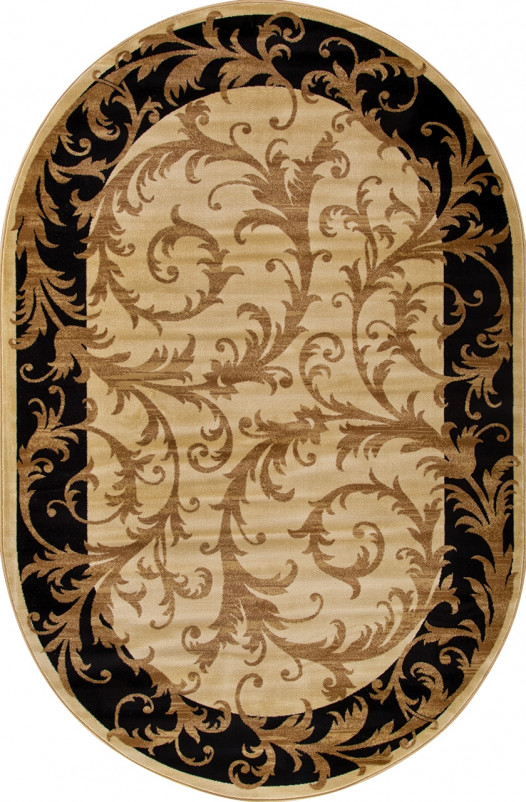 Ковер d156 - CREAM-BLACK - Овал