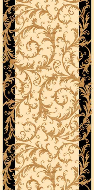 Ковер d156 - CREAM-BLACK - Дорожка