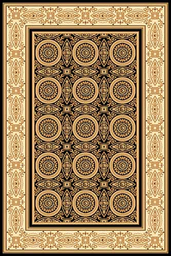 Ковер d157 - BLACK-CREAM - Прямоугольник