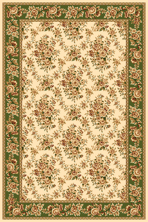 Ковер d191 - CREAM-GREEN - Прямоугольник