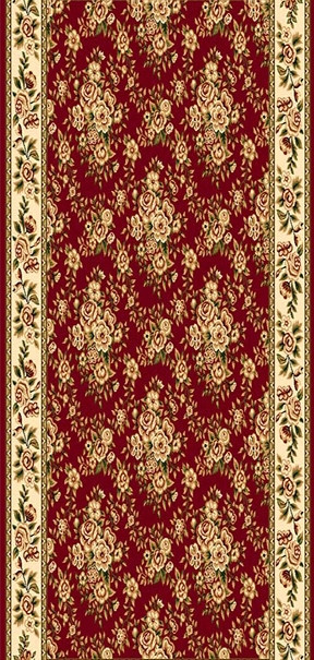Ковер d191 - RED - Дорожка