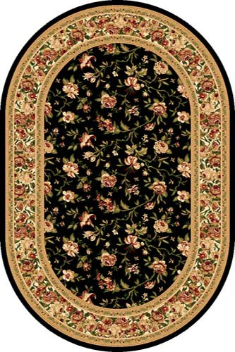 Ковер D387 - BLACK - Овал