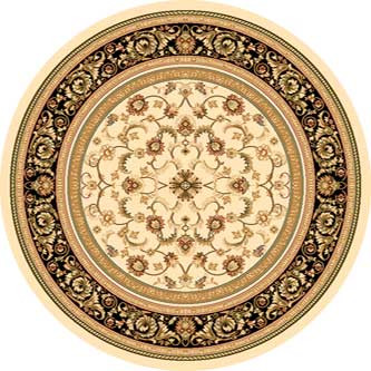 Ковер D392 - CREAM-BLACK - Круг