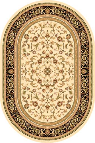 Ковер D392 - CREAM-BLACK - Овал