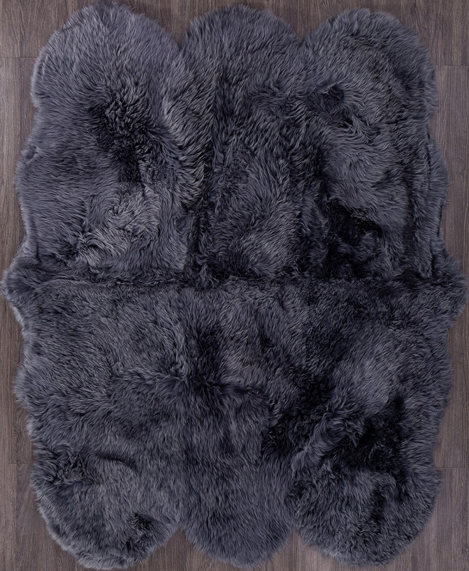 Ковер Sheepskin 150x190 - серый - Прямоугольник