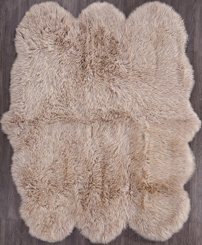 Ковер Sheepskin 150x190 - светло бежевый - Прямоугольник
