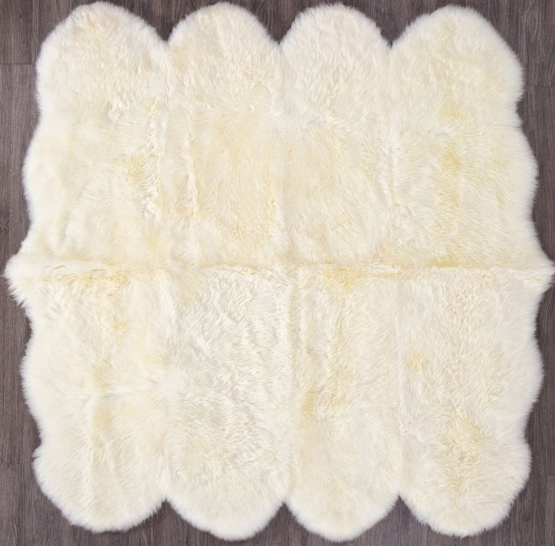 Ковер Sheepskin 195x190 - белый - Прямоугольник