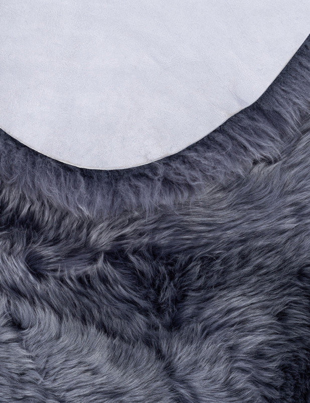 Ковер Sheepskin 195x190 - серый - Прямоугольник