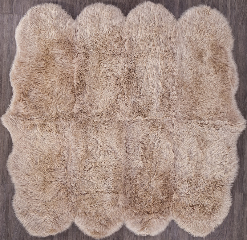 Ковер Sheepskin 195x190 - светло бежевый - Прямоугольник