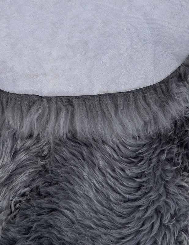 Ковер Sheepskin 195x190 - светло серый - Прямоугольник