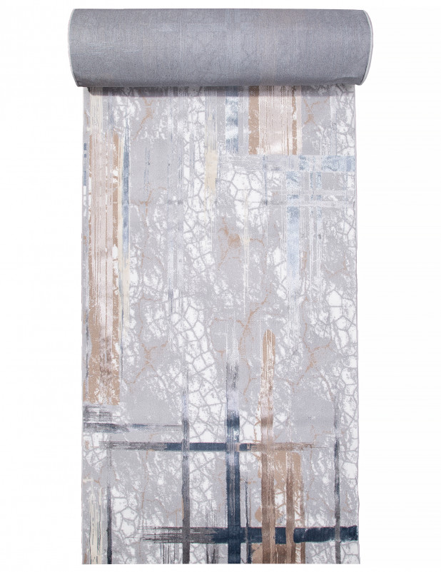 Ковер C071A - D.GREY SHIRINK / BLUE FDY - Дорожка