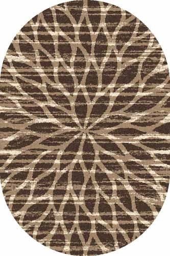 Ковер t626 - BROWN-D.BEIGE - Овал