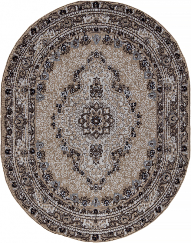 Ковер 06020A - BEIGE / BEIGE - Овал