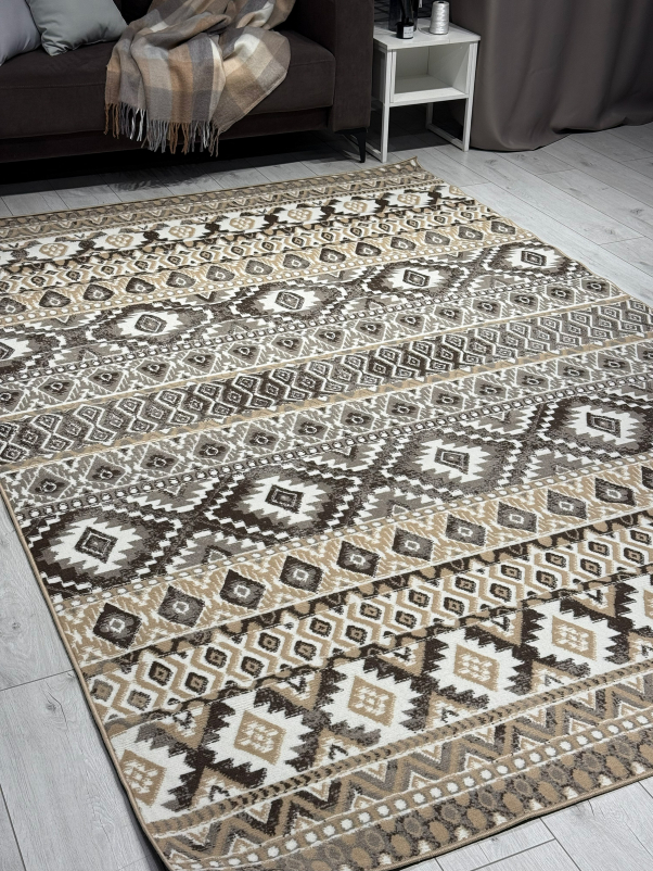 Ковер 06050A - BROWN / TOZ GRI - Прямоугольник