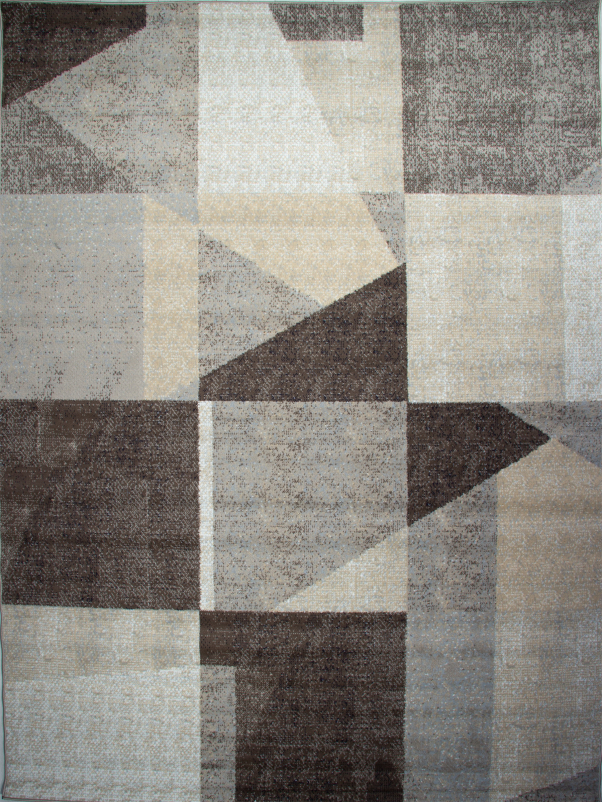 Ковер 06052A - BROWN / TOZ GRI - Прямоугольник