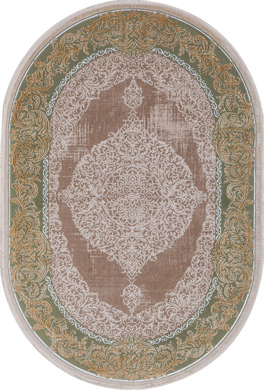 Ковер 33031 - 040 GREEN - Овал