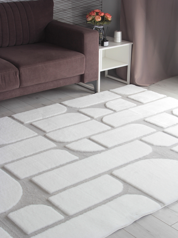 Ковер PX4001 - CREAM / GREY - Прямоугольник