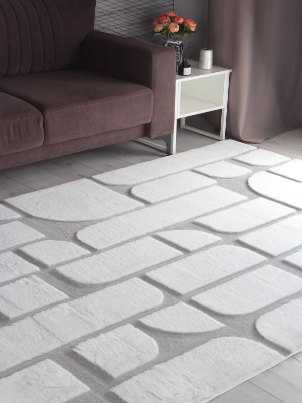 Ковер PX4001 - CREAM / GREY - Прямоугольник