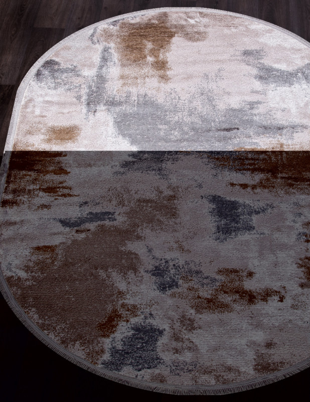 Ковер 18734S - GREY / D.BEIGE - Овал