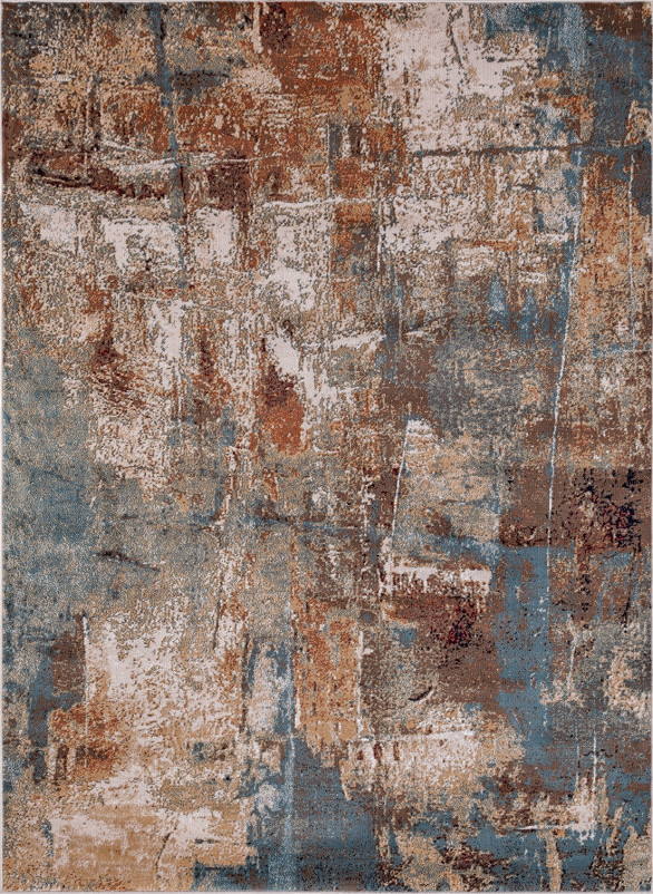 Ковер D861 - CREAM-BLUE - Прямоугольник