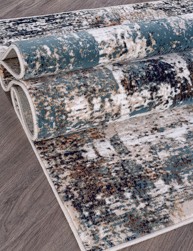 Ковер D865 - CREAM-BLUE - Прямоугольник
