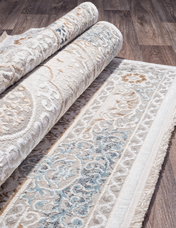 Ковер 7439A - L.BLUE / CREAM - Прямоугольник