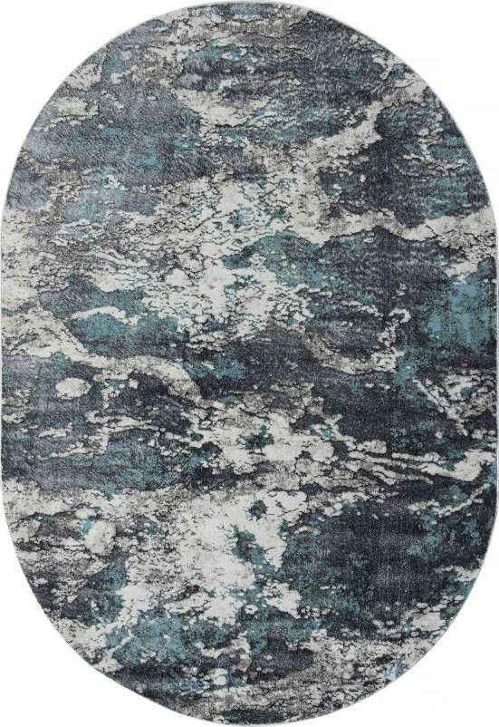 Ковер 02463H - BLUE / GREY - Овал