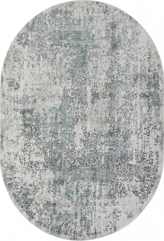 Ковер 02475F - BLUE / GREY - Овал