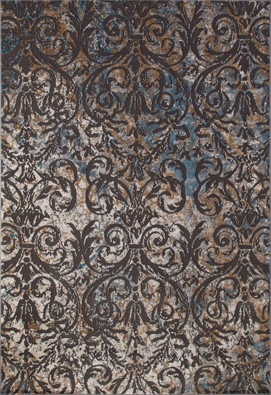 Ковер D778 - CREAM-BLUE - Прямоугольник