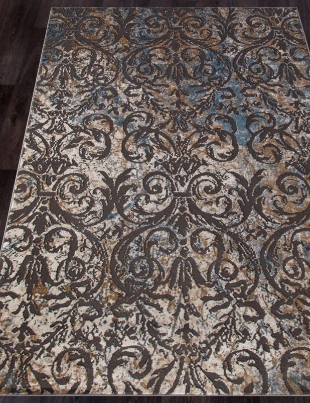 Ковер D778 - CREAM-BLUE - Прямоугольник