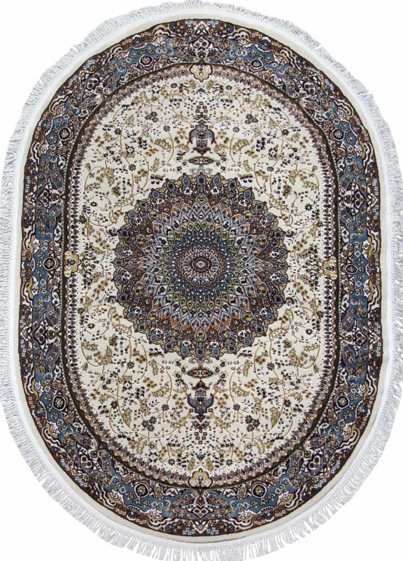 Ковер d205 - CREAM-BLUE - Овал