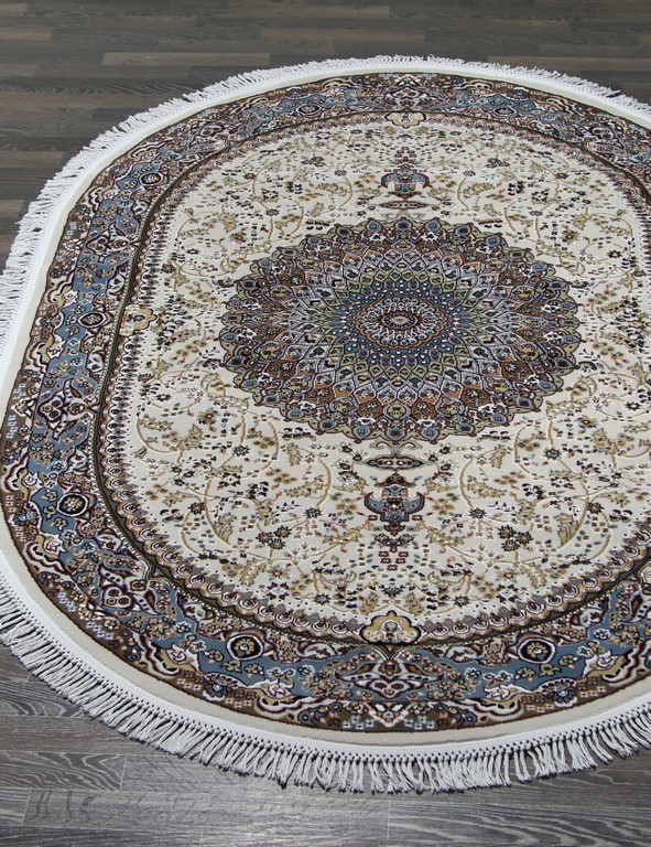 Ковер d205 - CREAM-BLUE - Овал