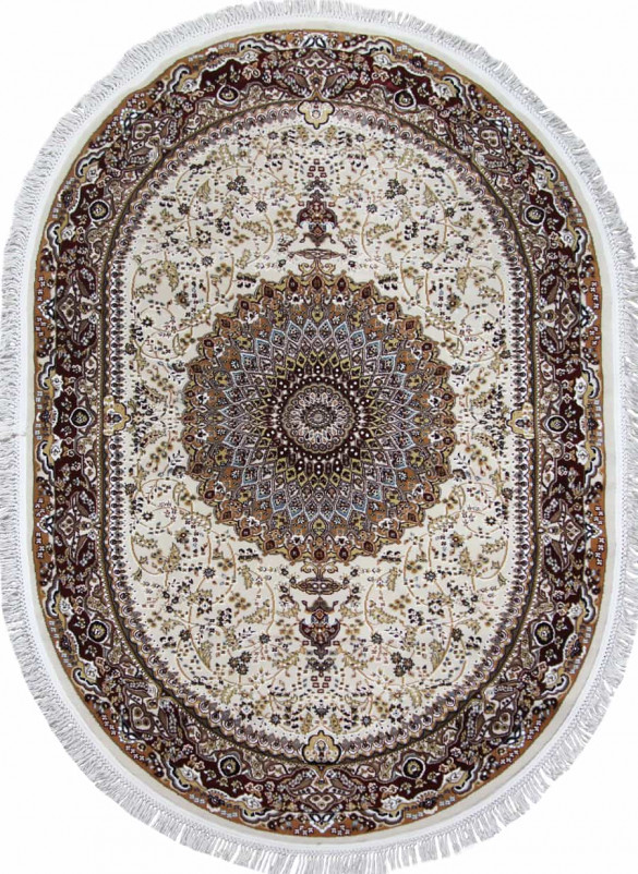 Ковер d205 - CREAM-RED - Овал
