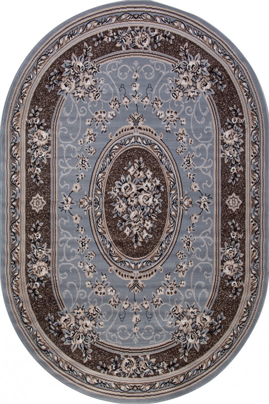 Ковер 5444 - BLUE-BROWN - Овал