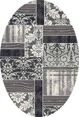 Ковер d220 - DARK GRAY - Овал