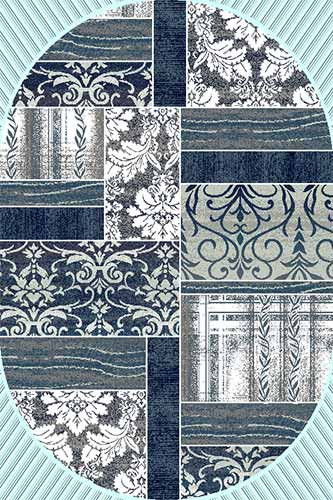 Ковер d220 - L.GRAY-BLUE - Овал