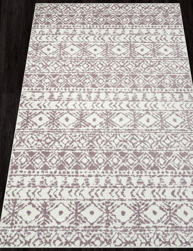 Ковер F006 - CREAM-PURPLE - Прямоугольник