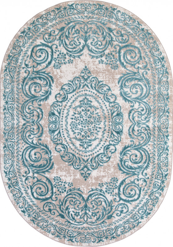 Ковер N5337 - 031 BLUE - Овал