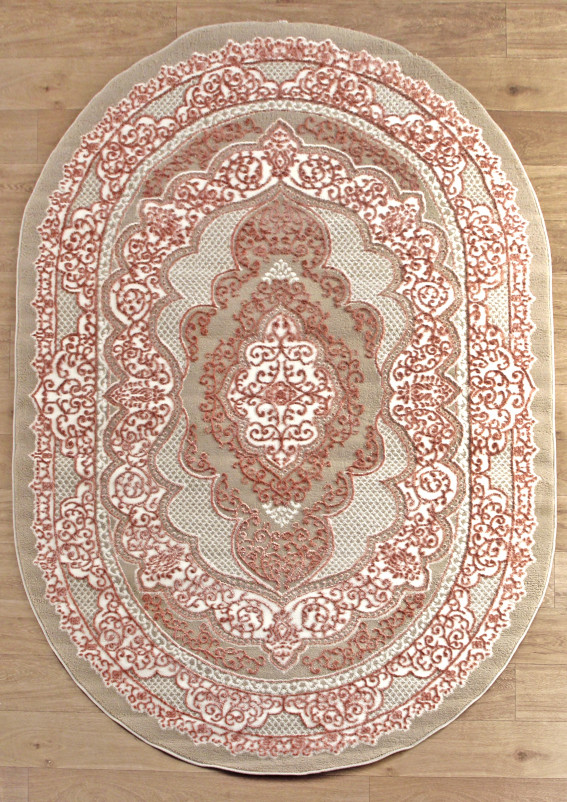 Ковер N7668 - 055 PINK - Овал