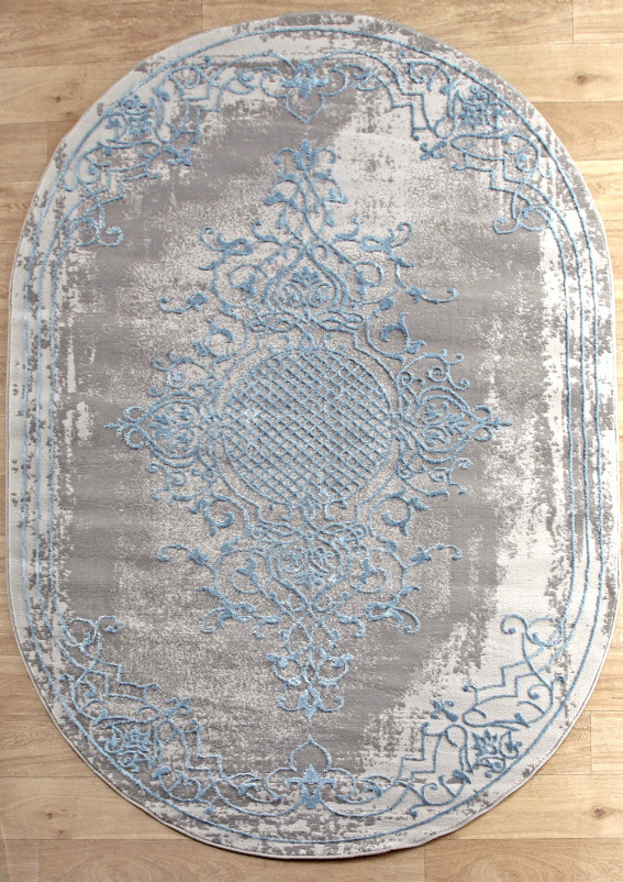 Ковер Q5521 - 030 BLUE - Овал