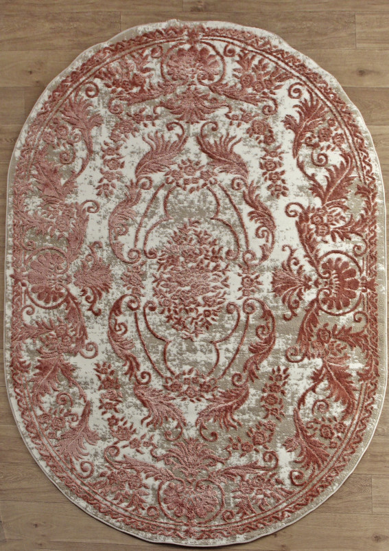 Ковер Q8738 - 055 PINK - Овал